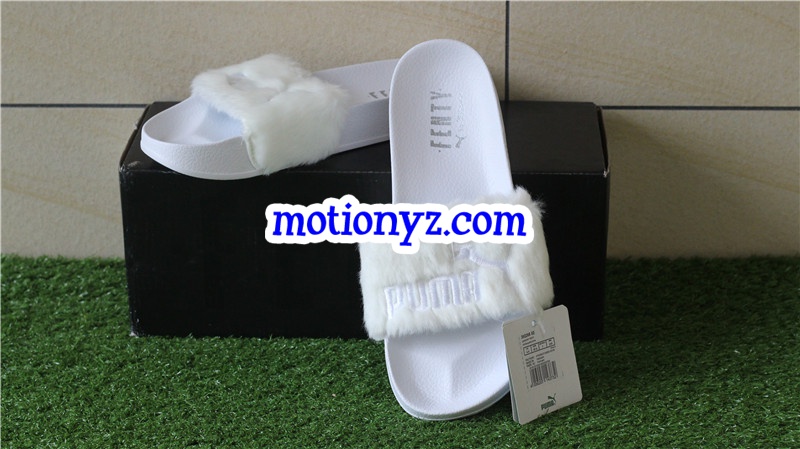 Puma Leadcat Fenty Fur Slide White